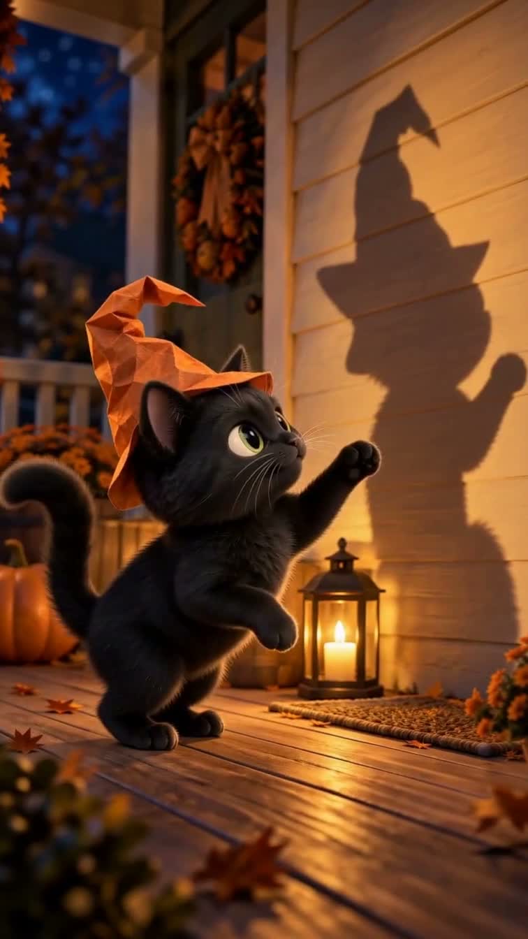 A frame from The Scariest Cat on the Porch